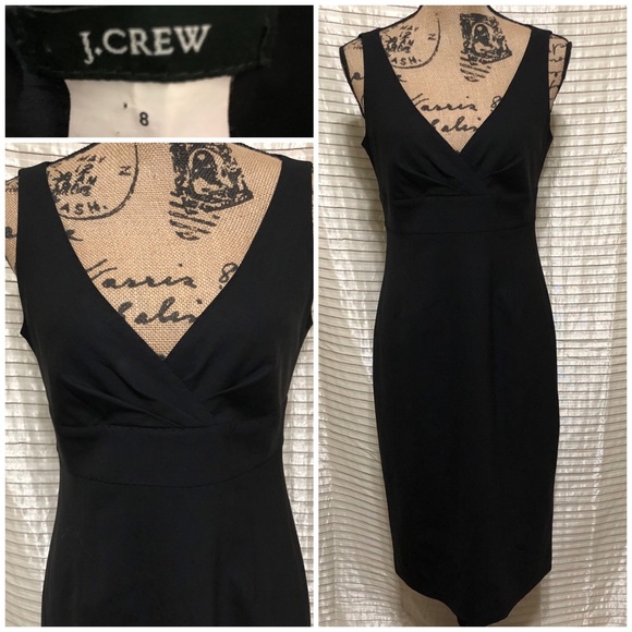 J. Crew Dresses & Skirts - J. Crew Wool Sleeveless V-Neck Black Sheath Dress